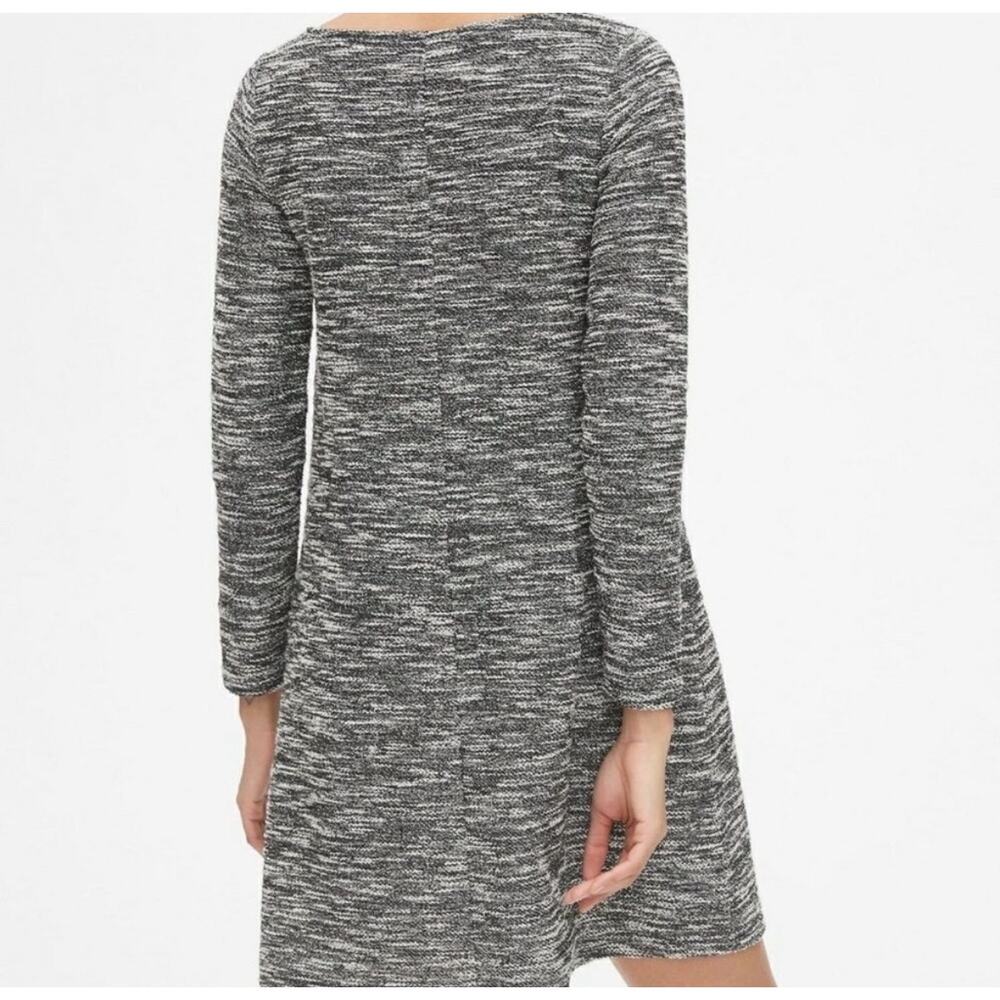 B1G2 FREE 🍁 NWT Gap Boucle Tweed Long Sleeve A Line Dress Medium Zip Pocket - Picture 7 of 10